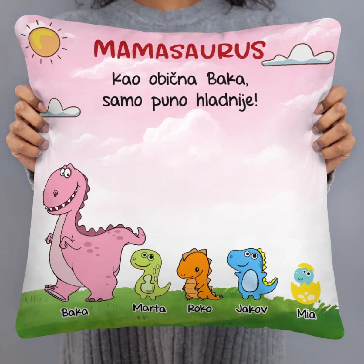 Unikatni jastuk za Bake - Mamasaurus3