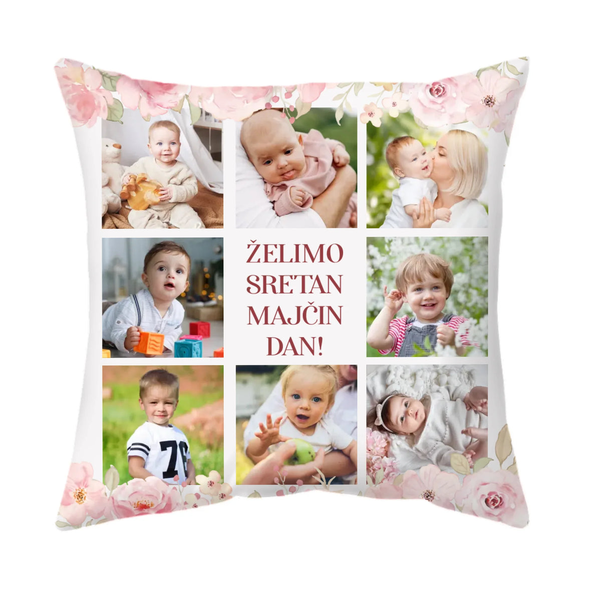 Unikatni jastuk za Majčin dan s vlastitom fotografijom - Sretan Majčin dan želimo