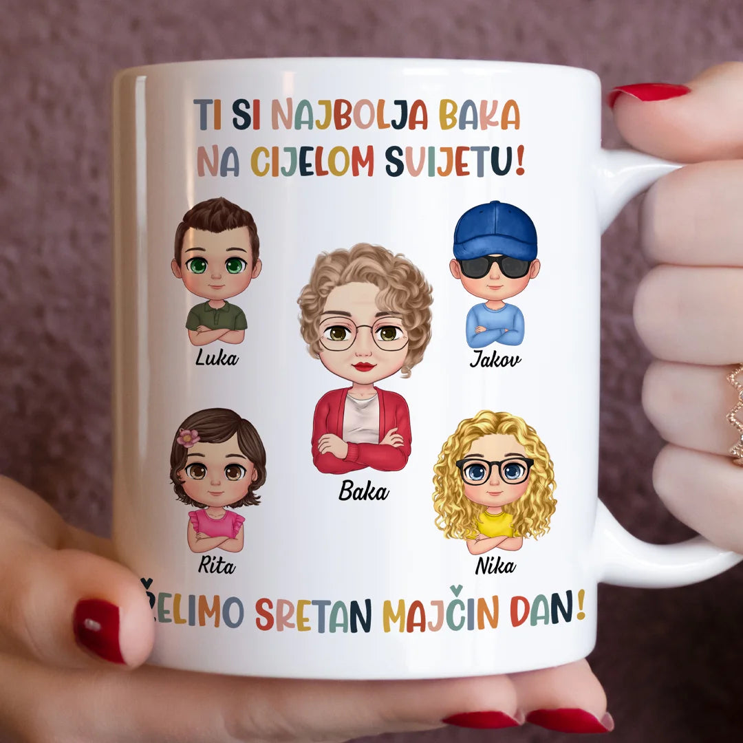 Unikatna šalica za Majčin dan za Baku - Najbolja si