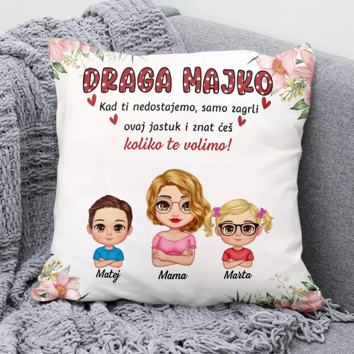 Unikatni jastuk za Majčin dan za Mame do 4 djece2