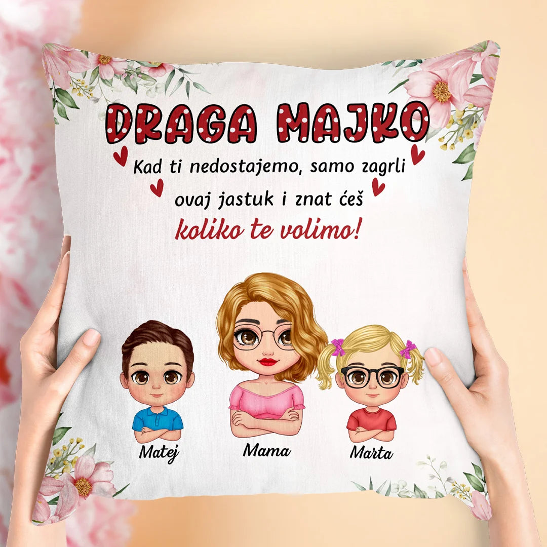 Unikatni jastuk za Majčin dan za Mame do 4 djece