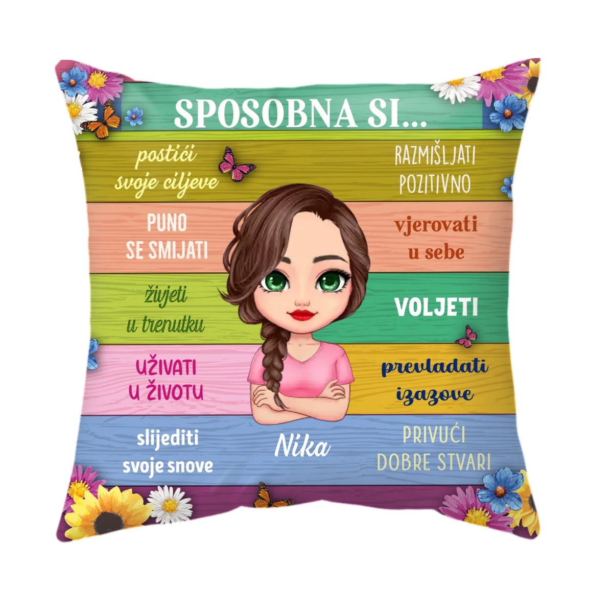 Unikatni motivacijski jastuk - pozitivne misli