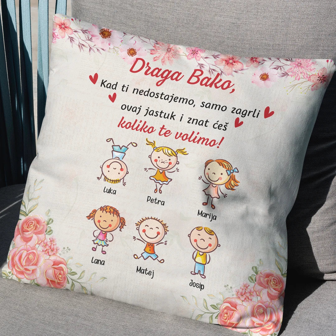 Unikatni jastuk za Majčin dan - do 10 unučadi