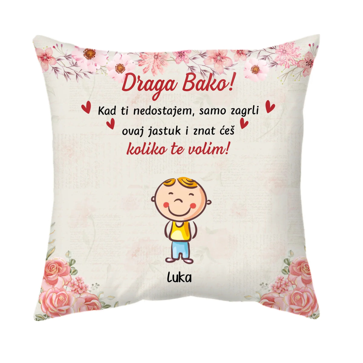 Unikatni jastuk za Majčin dan - do 10 unučadi
