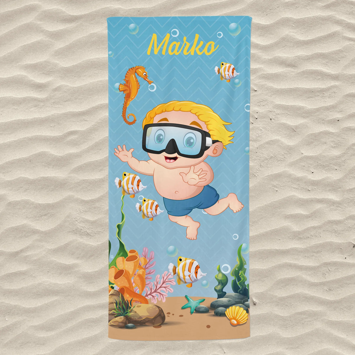 Unikatan ručnici za plažu za djecu - ronjenje