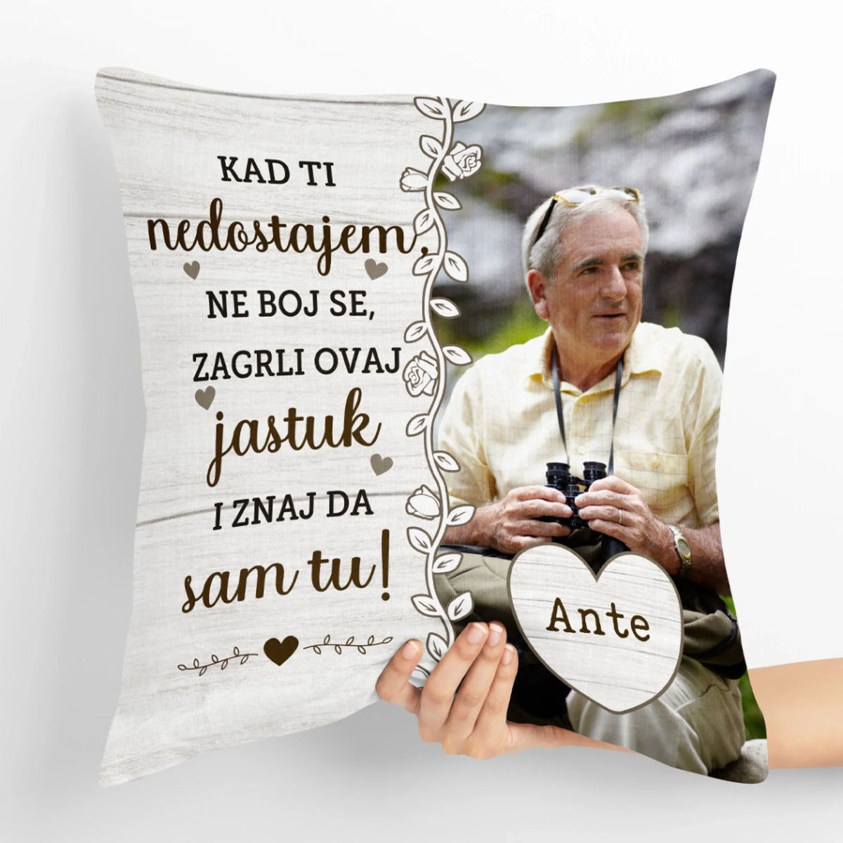 Personalizirani jastuk s vlastitom slikom - Kad ti nedostajem4