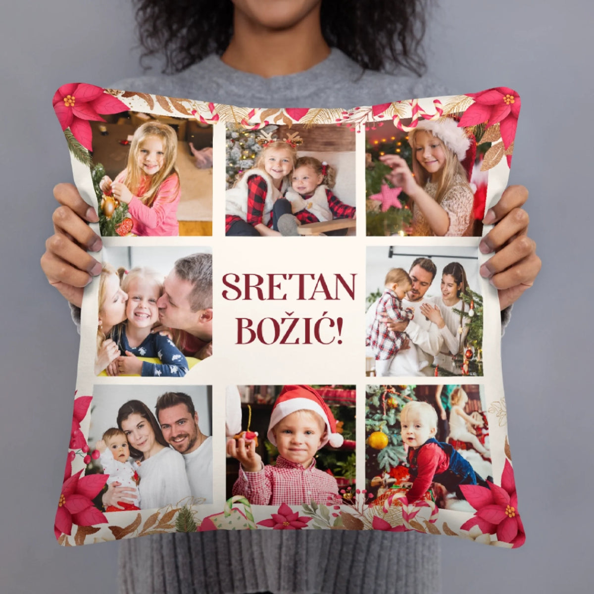 Jedinstveni božićni jastuk sa 8 slika – Sretan Božić3
