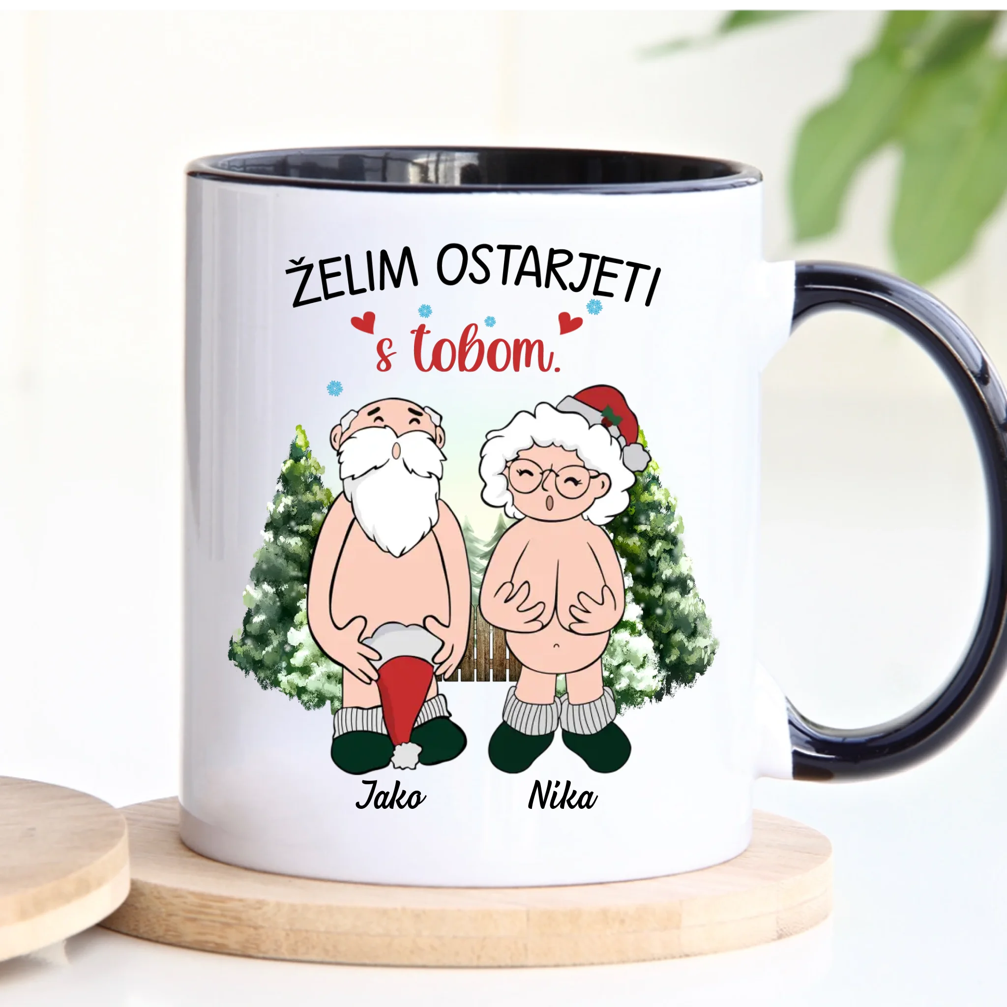 Jedinstvena božićna šalica za parove – Želim ostarjeti s tobom