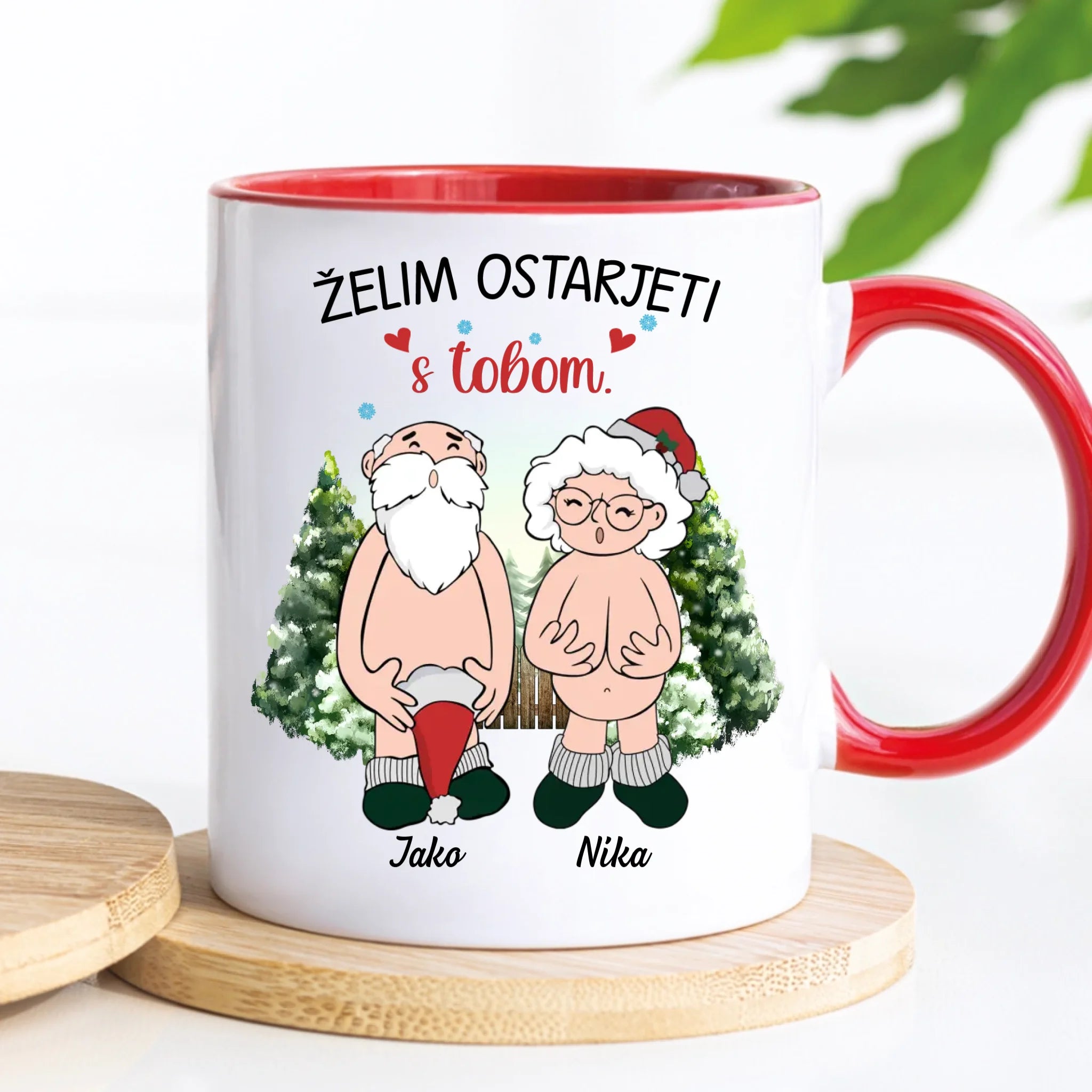 Jedinstvena božićna šalica za parove – Želim ostarjeti s tobom