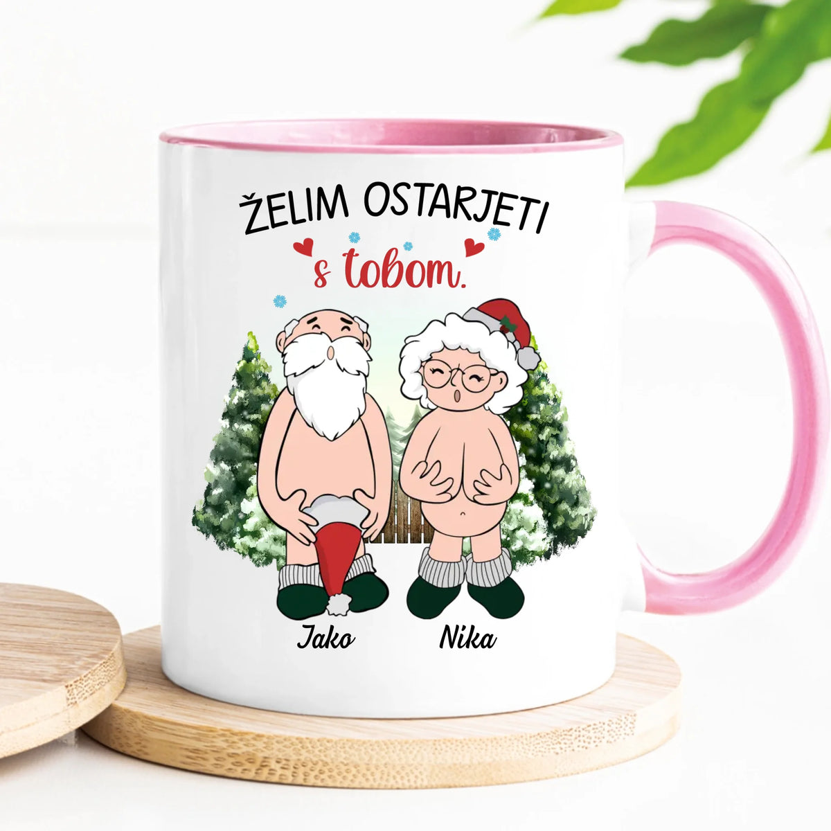 Jedinstvena božićna šalica za parove – Želim ostarjeti s tobom
