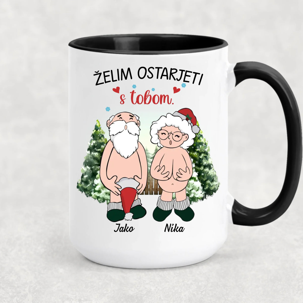 Jedinstvena božićna šalica za parove – Želim ostarjeti s tobom
