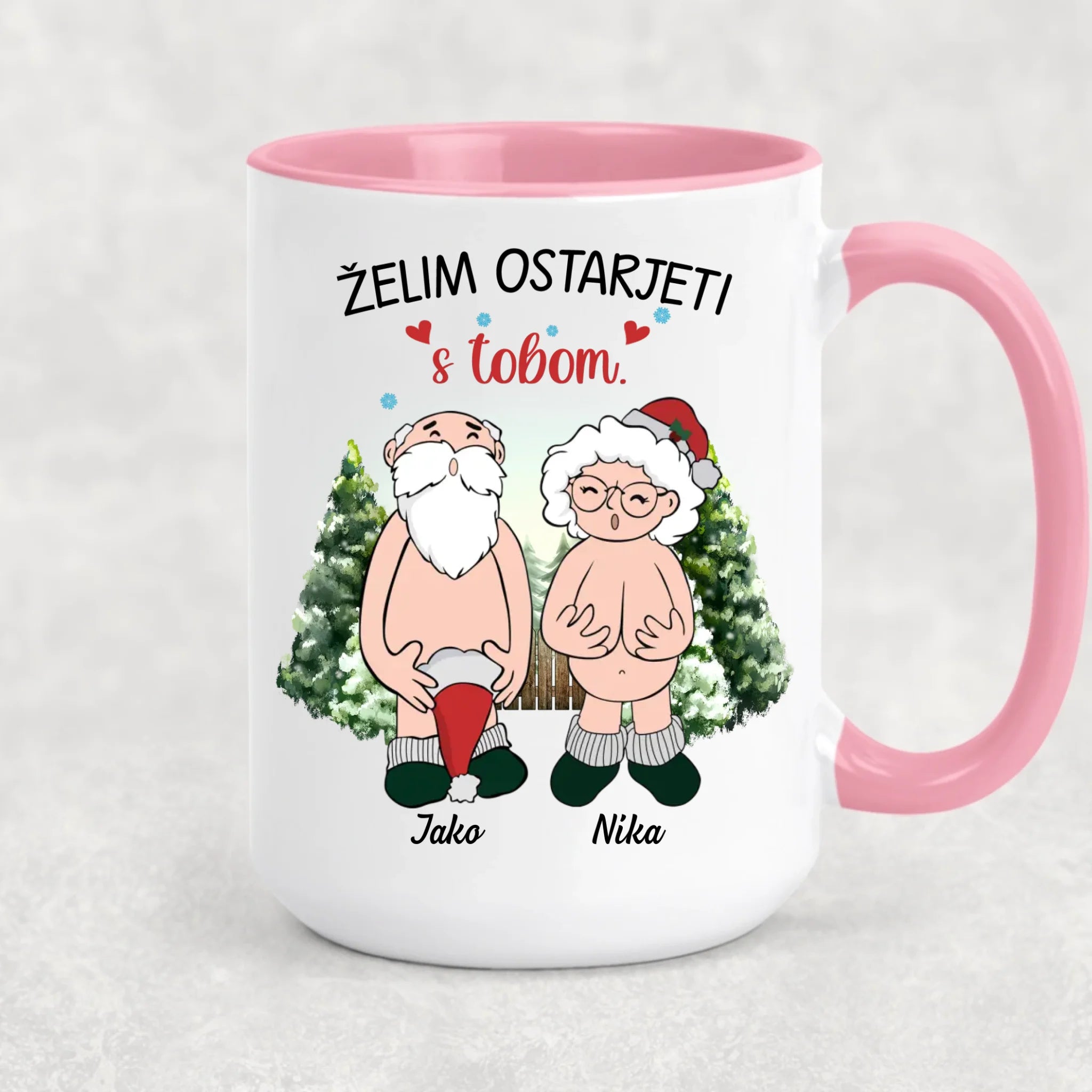 Jedinstvena božićna šalica za parove – Želim ostarjeti s tobom