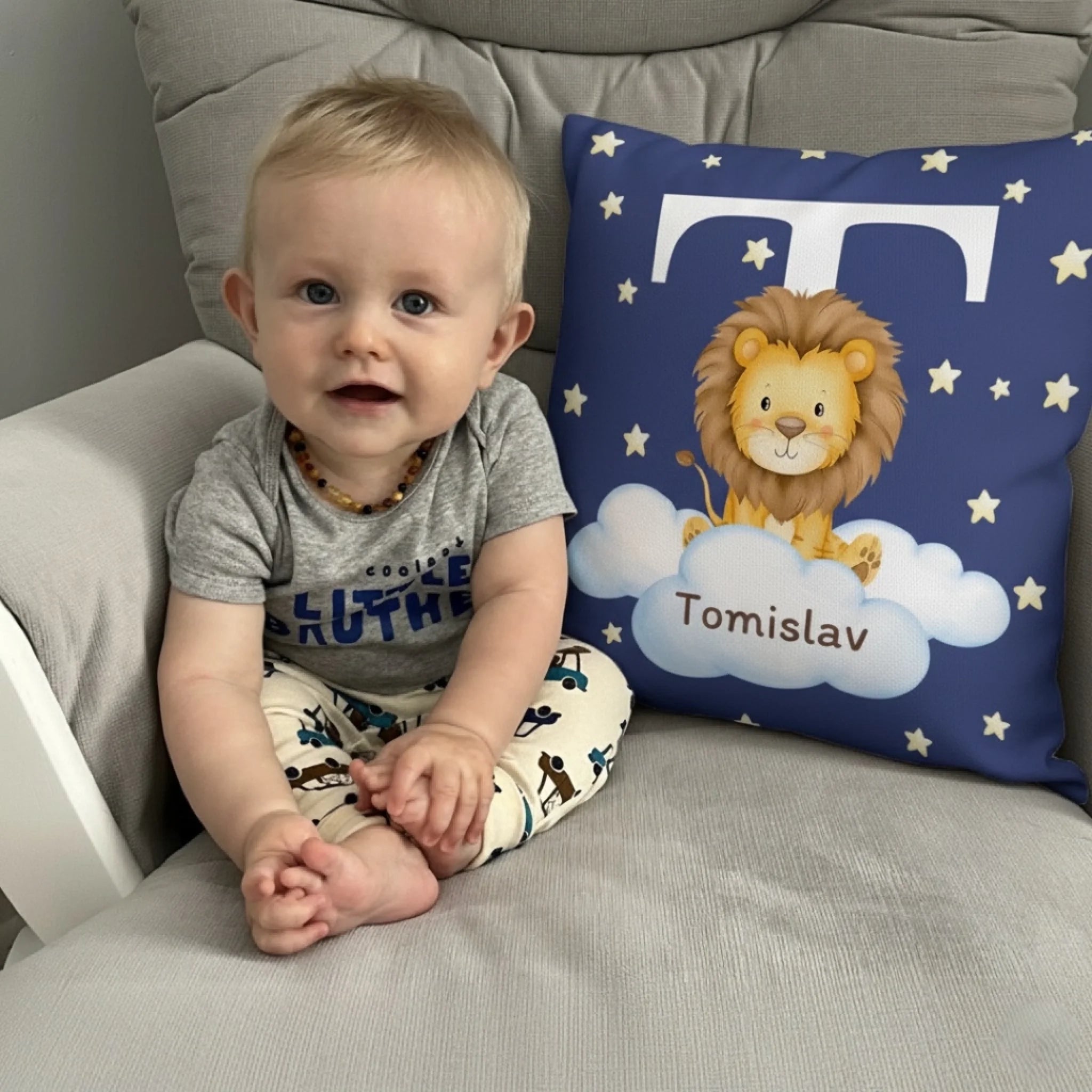 Unikatni jastuk za djecu s imenom - slatke životinje