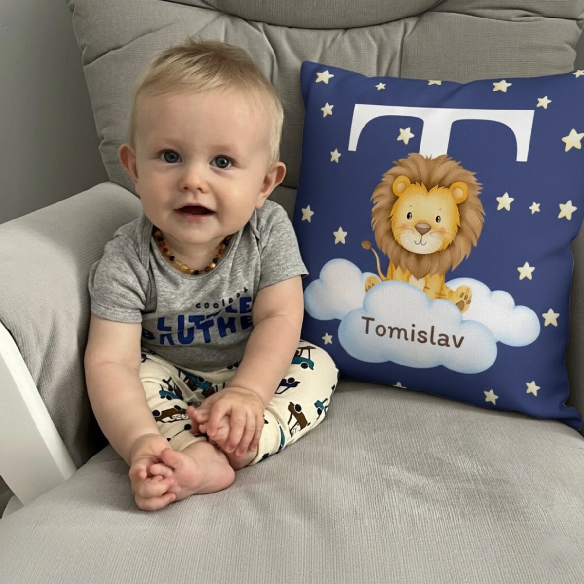 Unikatni jastuk za djecu s imenom - slatke životinje