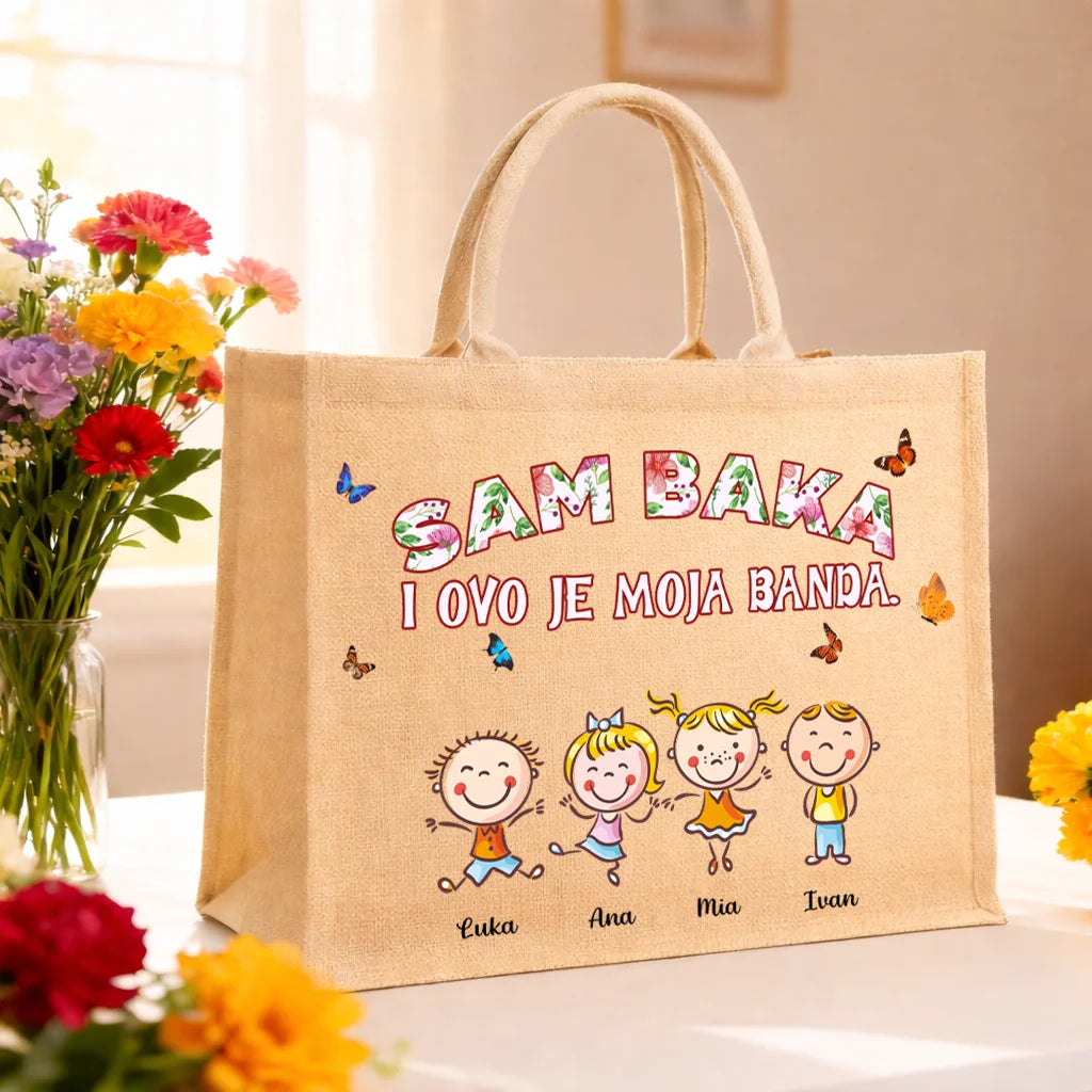 Jedinstvena jutena torba - sam baka