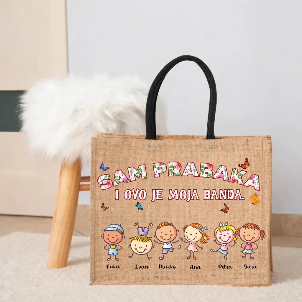 Jedinstvena jutena torba - sam prabaka