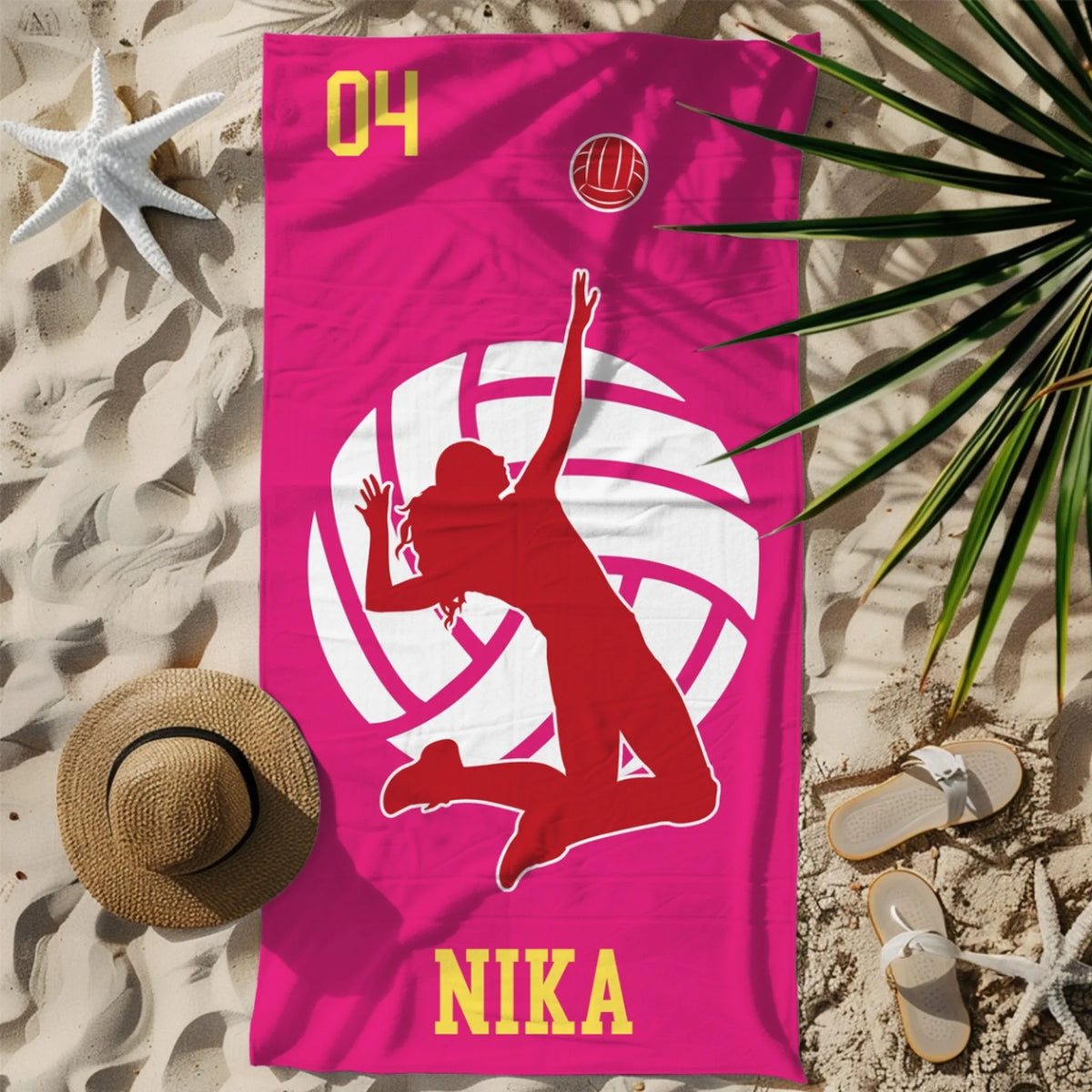 Personalizirani ručnik za plažu s imenom - odbojka4
