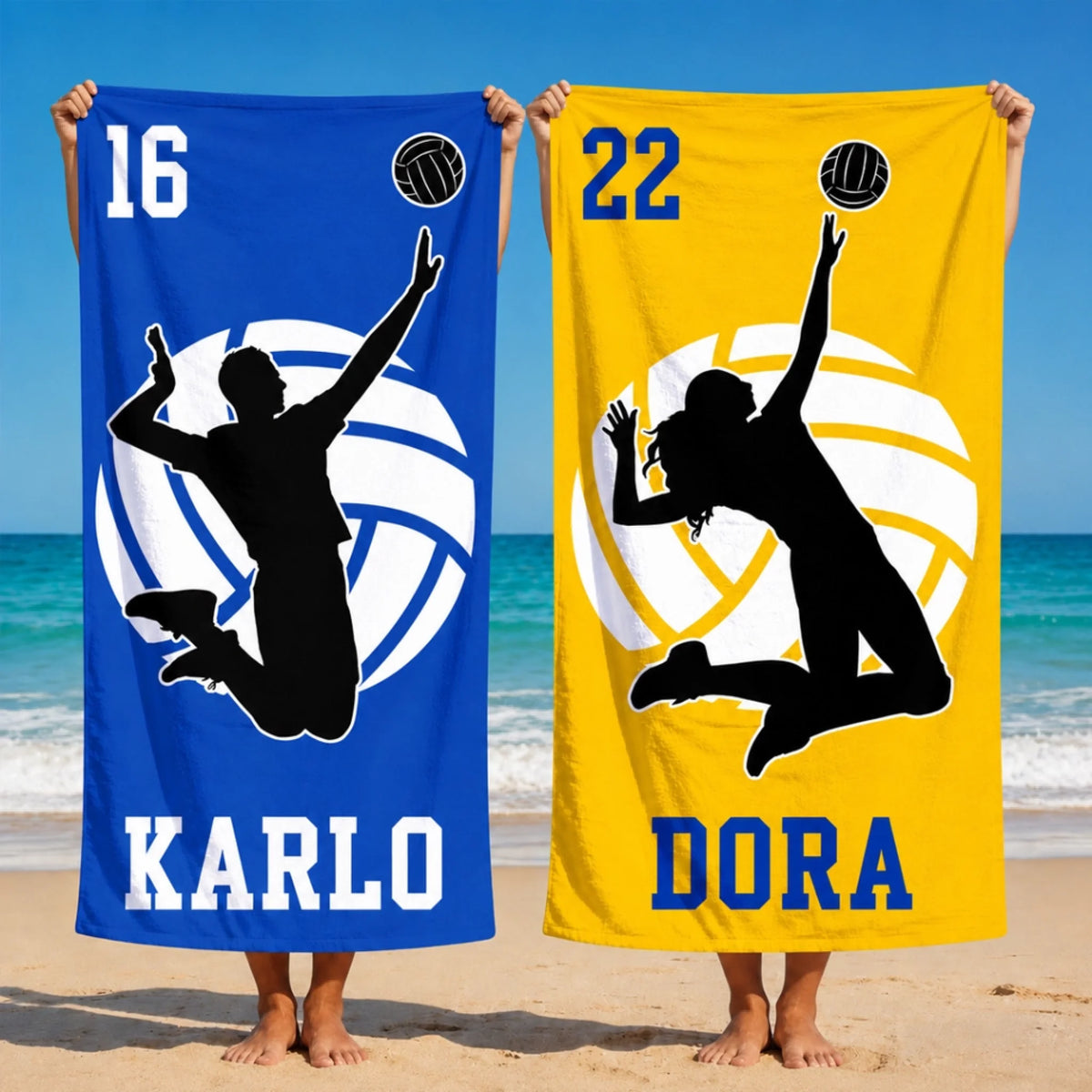 Personalizirani ručnik za plažu s imenom - odbojka3