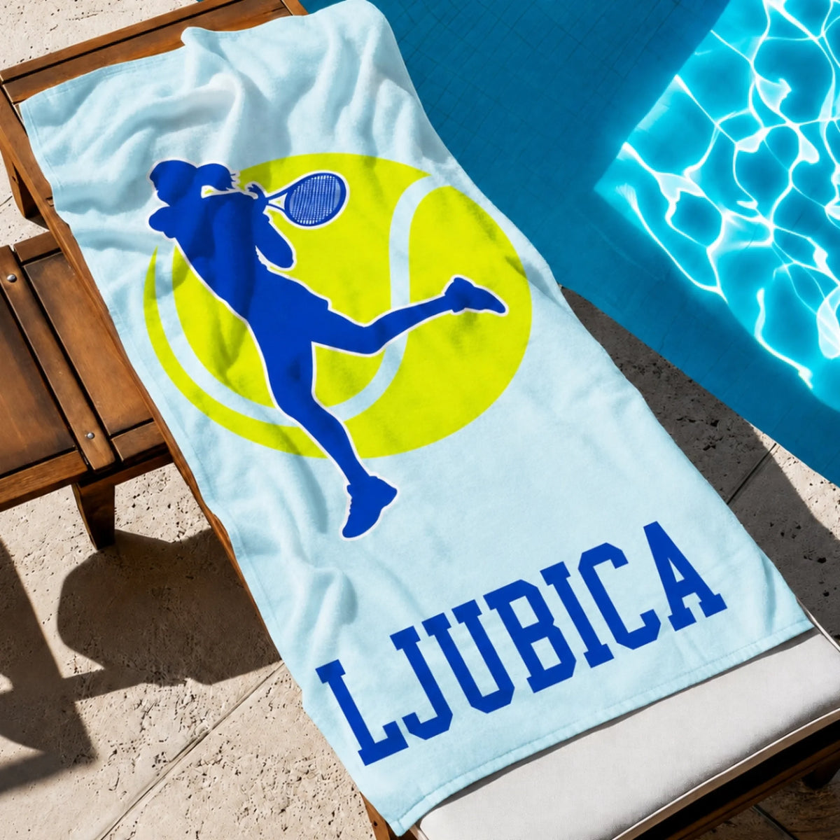 Personalizirani ručnik za plažu s imenom - tenis3