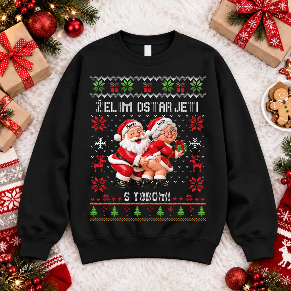 Personalizirani božićni pulover - Želim ostarjeti s tobom