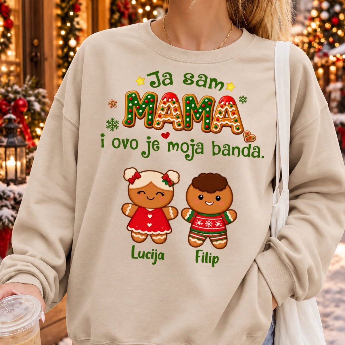 Personalizirani božićni pulover - Ja sam mama2